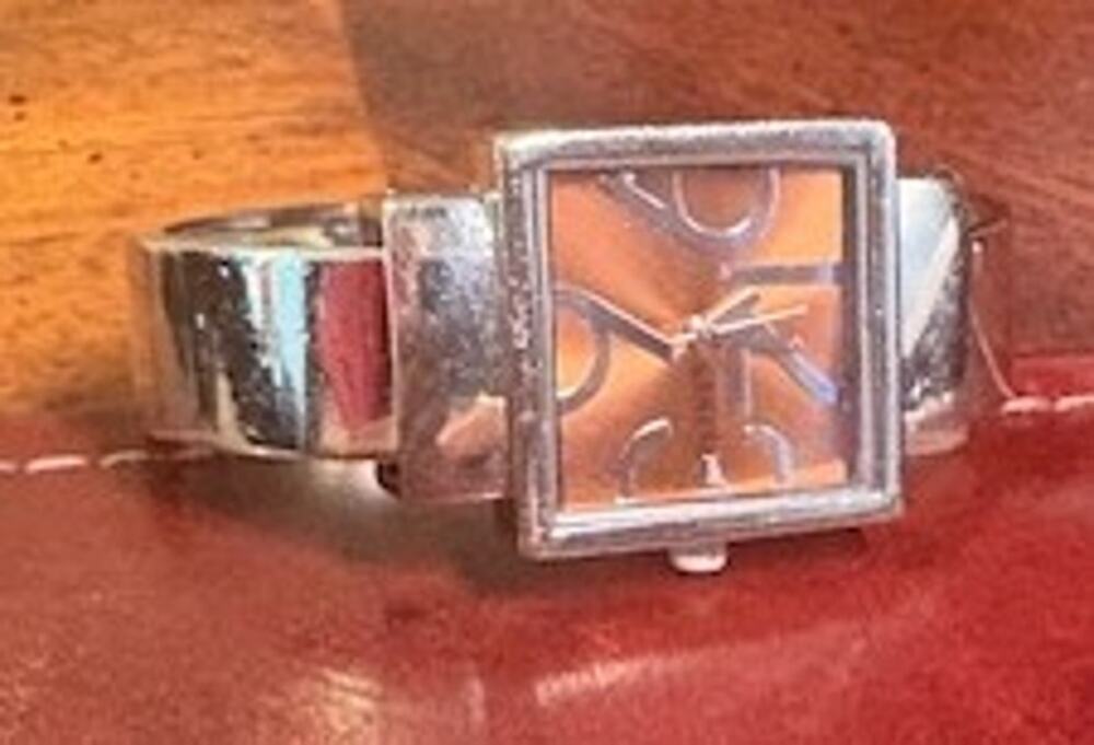 Women's 27mm Silver Tone Geneva Watch, Pink Face, Bangle Style